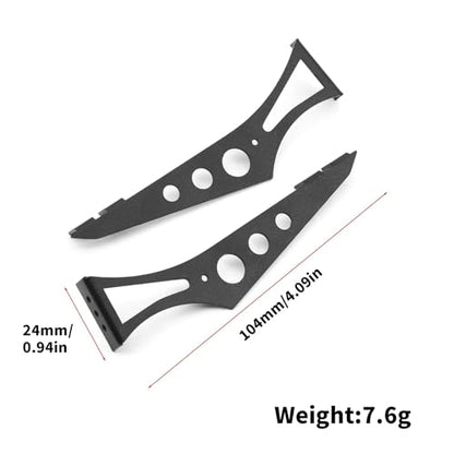 RC Accessory Compatible with Tamiya for TT02 XV01 94123 PGT2 for HSP 1/10 RC Car Upgrade Parts Metal for Rally Car Tail Wing Rear Spoiler Wing