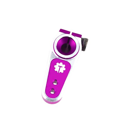 7075 Aluminum 25T Micro Servo Horn with M1.4 Threaded Holes for REEFS RC 99 Micro Servo 1/24 Axial SCX24 AX24 Upgrades - color: Purple