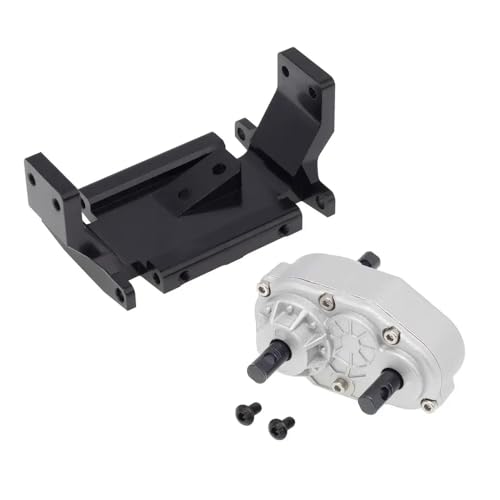 Metal R3 Single Speed Gearbox Transfer Case Compatible with 1 10 Scale RC Crawler Compatible with Gelande II FJ40 G2 D110 and Similar Models(Transfer Case Silver) - color: Transfer Case Silver