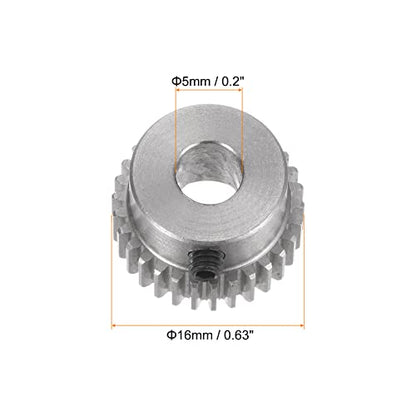 HARFINGTON Pinion Gear 5mm Bore 30T Mod 0.5 Stainless Steel Spur Diff Differential Motor Gear RC Car Replacement Parts - style: 30T