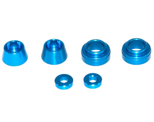 Steering Knuckle Blocks Cushion Compatible with 1/10 Tamiya Upgrade TT02 Suspension Mat Aluminum Alloy Part Replace(Blue)