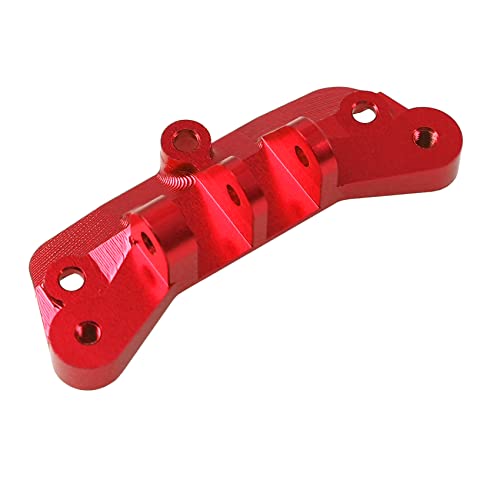 Aluminum Alloy Upper Tie Rod Mount Fixed Pull Rod Bracket Base Compatible with 1/8 Losi LMT 4WD Solid Axle RC Monster Car (Red) - color: Red