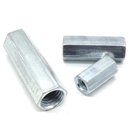 M10-1.5 x 32mm Long Rod Metric Hex Coupling Galvanized Carbon Steel Hex Threaded Rod Coupler for Furniture, Electronic, Industrial 15 Pcs - size: M10-1.5x32mm（15 Pcs）