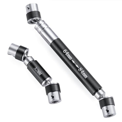 RCLIONS Stainless Steel RC Drive Shaft 32+64mm Driveshaft Upgrade for 1/24th AXIAL SCX24 AXI90081 Deadbolt AXI00004 4WD Rock Crawler Car Parts (Black) - color: Black