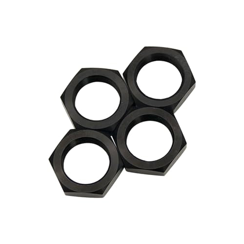 24MM Aluminium Wheel Nut Set (Black) | for 1/5 Scale Hpi ROVAN Km Baja 5b RC Car Parts - color: Black
