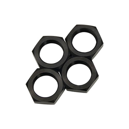 24MM Aluminium Wheel Nut Set (Black) | for 1/5 Scale Hpi ROVAN Km Baja 5b RC Car Parts - color: Black