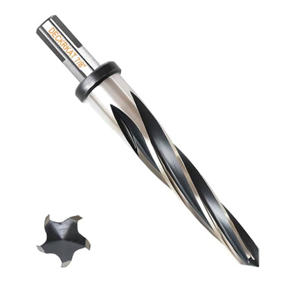 7/8" Reamer Drill Bit for Metal, M2 HSS Taper Reamer for Steel, Alloy, Wood, Plastic to Align, Enlarge Holes – 5-Spiral Flutes, 1/2" Non-Slip Shank, 22mm Car Reamer, Bridge Construction Reamer. - size: 7/8"