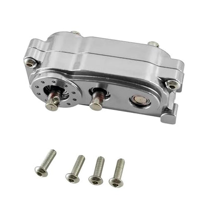 RC Gear Box for Axial Scx10 I II Upgrades Parts 1/10 Rc Crawler Metal Chassis Frame Front Gearbox Transfer Case Spare(Silver) - color: Silver