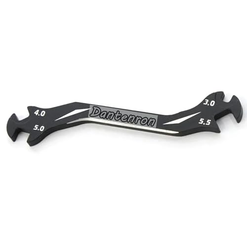 RC Multi-Function Wrench Turnbuckle Nut Ball Joint Remover 3mm 4mm 5mm 5.5mm Universal Repair Tool Aluminum Alloy for 1/10 1/8 1/24 Crawler Truck Off Road Car Boat Drone Airplane (Black) - color: Black