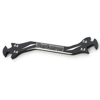 RC Multi-Function Wrench Turnbuckle Nut Ball Joint Remover 3mm 4mm 5mm 5.5mm Universal Repair Tool Aluminum Alloy for 1/10 1/8 1/24 Crawler Truck Off Road Car Boat Drone Airplane (Black) - color: Black