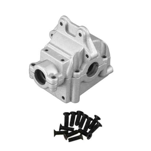RC Crawlers Components Differential Gearbox Housing Metal for Wltoys 144001 144002 144010 124016 124019 RC Car Upgrades Components(Silver) - color: Silver