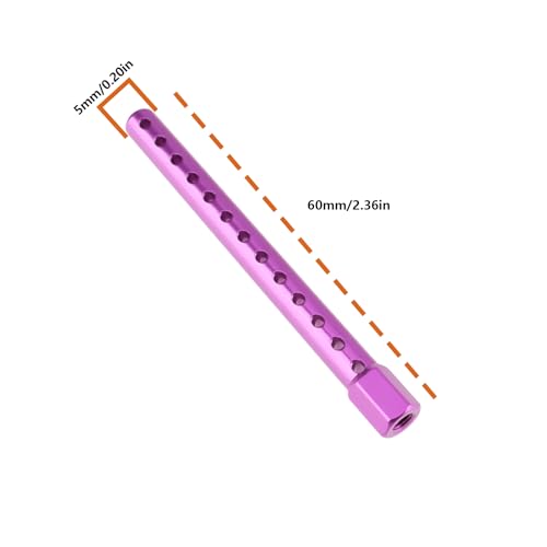 OTOTEC 8pcs Road Racing Cars Body Posts Aluminum 102037 Fits RC 1:10 Road Racing Cars Upgrade Purple - color: Purple