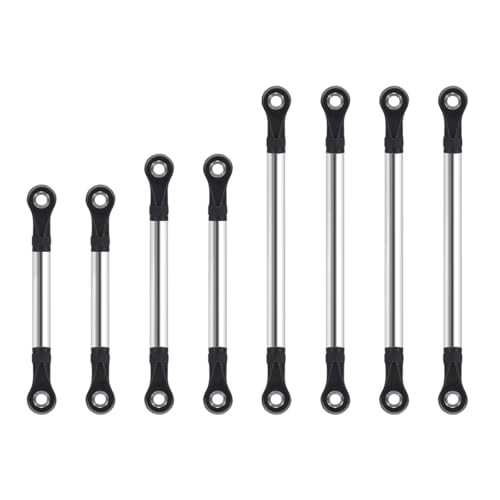RC Models For TRX4M 1/18 RC Crawler Chassis Suspension High Clearance Upgrade Parts Stainless Steel Links Set Model Accessory Assemble(Straight Links Set) - size: Straight Links Set