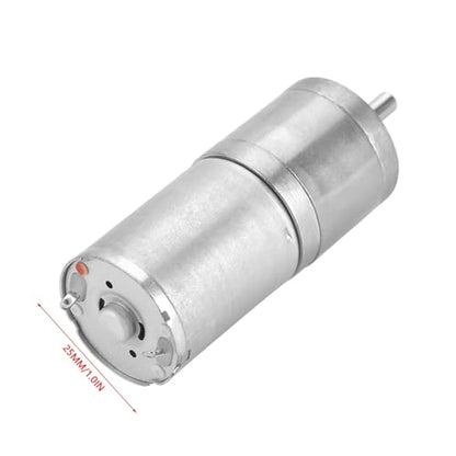 12V Mini DC Motor, 1000RPM Micro Electric Gear Motor Metal Reversible High Torque Speed Reduction Shaft 25mm for PCB DIY RC Car Robot Model Drive Electric Drill Gear Box(1000RPM) - size: 1000RPM