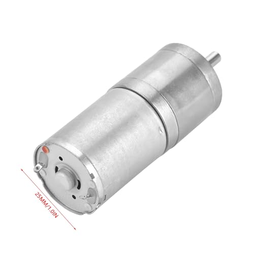 12V Mini DC Motor, 1000RPM Micro Electric Gear Motor Metal Reversible High Torque Speed Reduction Shaft 25mm for PCB DIY RC Car Robot Model Drive Electric Drill Gear Box(1000RPM) - size: 1000RPM
