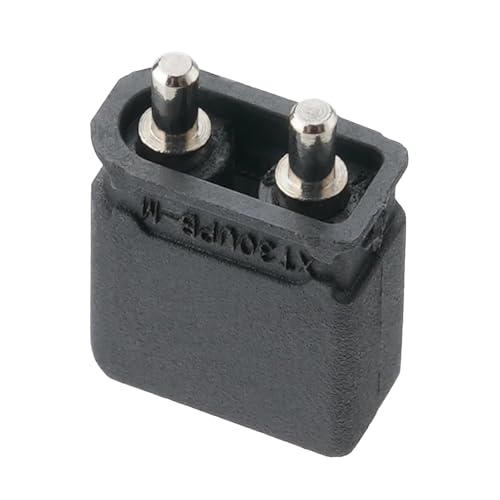 ELFCULB 10pcs Amass XT30UPB-M Connectors, XT30 Upgrade Male Power Connectors for Mini UAV, RC and Robotics Applications (Black) - color: 10pcs XT30UPB