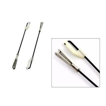 5PCS RC Airplane Metal Clevis with Connecting Rod Pushrod and Swing Keeper for DIY RC Plane Fixed Wing Parts Model Plane Aircraft Connection Accessories (M2x90mm) - size: M2x90mm