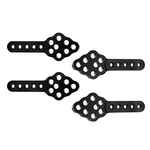 4Pcs Metal CNC RC Car Shock Absorber Mount Adjust Height Angle Stand for Axial SCX10 90046 D90 D110 SCX10III RC Crawler Upgrades (Black) - color: Black