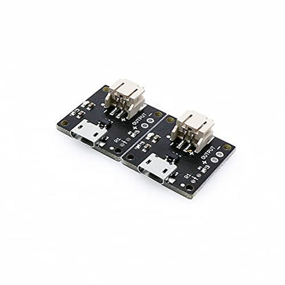 Treedix 2pcs Micro USB LiPo Battery Charger Board Without Battery 5V 500mA with JST Socket with LED Indicator Charging Rate Adjustable Automatic Power-Down