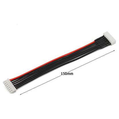 2pcs 15cm JST-XH 6S LiPo Balance Power Cable Connector 22AWG Extended Charging Wire Male Female Plug for RC Drone FPV Quadcopter Rechargeable Lipo Battery Charger DIY - size: 6S