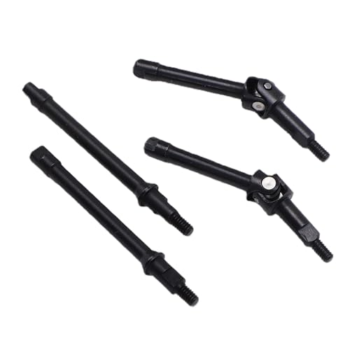 Rengue RC Steel Drive Shafts CVD Axle Set for SCX30 1 30 Crawlers Black Metal Front Rear Replacement Smooth Steering Direct Fit for Trail Rock Indoor RC Hobbyists