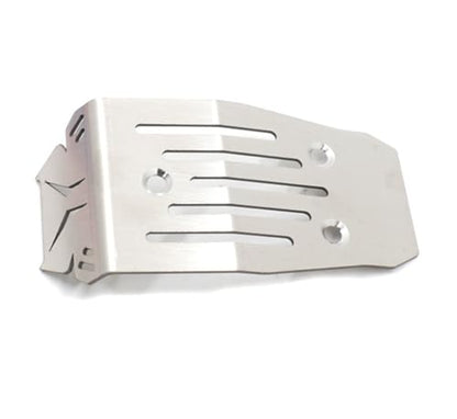 Steel Chassis Armor Front Rear Protector Skid Plate for Arrma 1/10 Vorteks 4x4 3S Blx 4WD Big Rock RC Car Upgrade Parts(Silver
