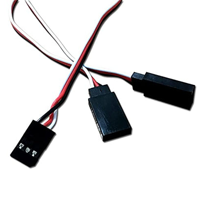 skrnrhrery Servo Y Adapter Cable, servo y Cable Male and Female Plug, 1 to 2 y servo Connector Cable for rc Plane and car servo y Connector 30 core Wire servo y Extension Cable(5Pcs20cm) - size: 20cm