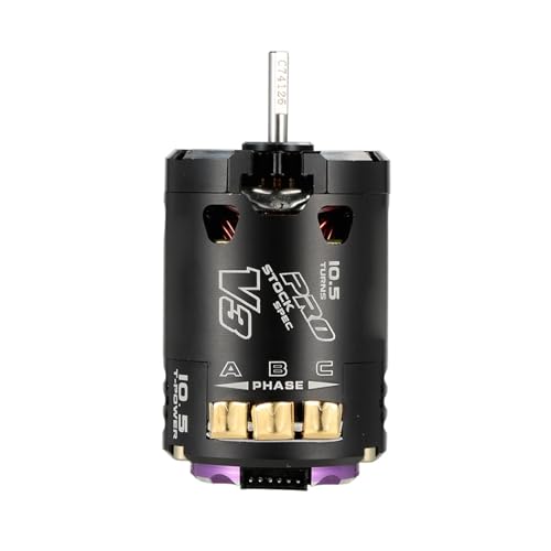 HUIOP 540 10.5T Brushless Motor, Rocket V3 540 10.5T Sensored Brushless SPEC Motor Black for 1/10 RC Racing Car Truck