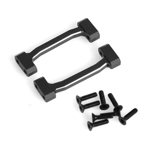 Aluminum Shocks Bracket Reinforcement Mount RC Upgraded Parts for LOSI 1/18 Mini LMT 4X4 Brushed Monster Truck RTR-LOS01026 RC Car, Black - color: Black Reinforcement Mount
