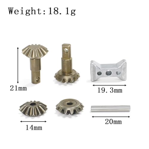 for Traxxas for Slash 4x4 for Stampede for Rustler for Hoss HQ727 Gears 6882X Metal Differential Gear Set Output Gears RC Car Repair Kit