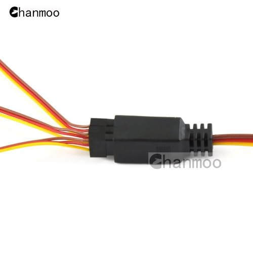 RC JR Style Servo Splitter 1 Male to 2/3/4/5/6 Female Y Harness Leads Y Splitter Cable Lead Wire 350mm for RC Cars Airplane Drone Receiver Servo ESC Cable Servo Fan 2Pcs (1 Male to 4Female) - style: 1 Male to 4Female