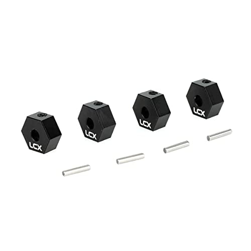 LCX Racing 1/10th RC Crawler Car 12mm x 6mm Aluminum Wheel Hex Hubs Drive Adapter for Axial SCX10 SCX10 II 90046