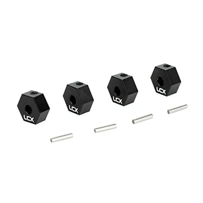 LCX Racing 1/10th RC Crawler Car 12mm x 6mm Aluminum Wheel Hex Hubs Drive Adapter for Axial SCX10 SCX10 II 90046