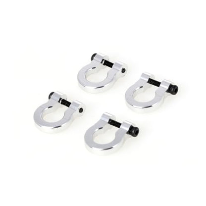 LCX 1/10th RC Crawler Car 4PCS Aluminum Bumper Tow Shackle Set for TRX4 TRX6 SCX10 II SCX10 III SCX10 PRO Gen7 Gen8 Gen9, Upgrades Parts Accessories (Silver - CNC) - color: Silver - Cnc
