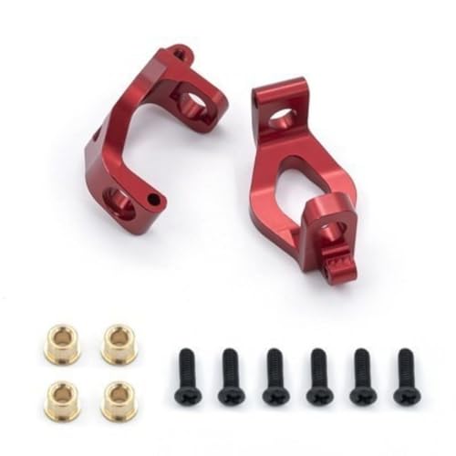 15Pc/Set Compatible with HAIBOXING 1/18 RC Car Parts, Metal Upgrade Parts Suspension Arm Steering Knuckle Wheel Hub Shock Tower for HBX 18859 18858 18857 18856 RC Cars Accessories (Red) - color: Red