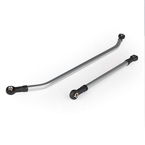 LCX Racing 1/10th RC Crawler Car Aluminum AR60 OCP Front Steering Link for Axial Wraith RR10 SMT10 AX10, Upgrades Parts Accessories (Silver) - color: Silver