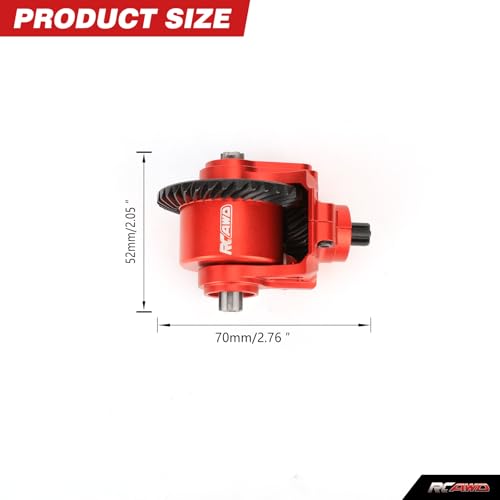 RCAWD ARRMA 3S Full Metal F/R Helical Diff Gearbox Assembly 20K | For ARRMA Granite,Senton, Old Big Rock, Typhoon, 3S Brushless and Brushed Series 1/10 Upgrade Parts