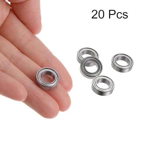 uxcell 20pcs MR148ZZ Deep Groove Ball Bearings 8x14x4mm Chrome Steel Miniature Bearing Double Shielded Precision Bearings, P6 (ABEC 3) - size: 8x14x4mm