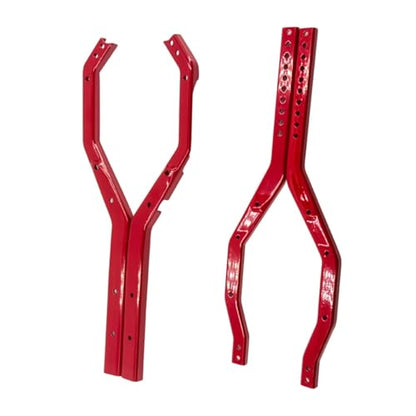 RC Car Parts for Axial for Scx10 Iii 1/10 Rc Crawler Car Heavy Duty Wheelbase Adjustable Metal for Chassis Frame Rail Set Upgrade Parts Accessories(Red) - size: Red