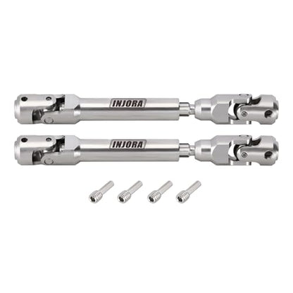INJORA Stainless Steel Drive Shafts for FMS FCX10 K5 Upgrade 1/10 RC Crawler, 104-139mm