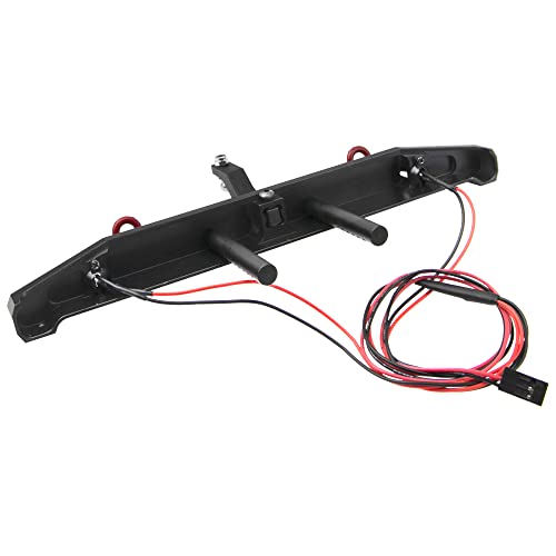 RC Model Metal Car Rear Bumper RC Crawler Car Rear Bumper with Lights Shackles Trailer Hitch Compatible with Traxxas TRX-4 Axial SCX10 90046 90047 SCX10 II 1/10 RC Crawler Car Upgrade Parts