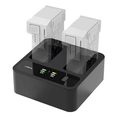 Mini 4/3 Pro Parallel Charging Hub for DJI Mini Drone Battery 72W Dual Port Fast Charger Charge 2 Batteries, LCD Display App Control USBC Output