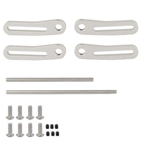 Metal Front Rear Modular Bumper Bull Bars for 1/10 RC Crawler Chassis LCG TRX4 TRX6 SCX10 Capra Dodge Power Wagon Upgrade Parts (Silver) - color: Silver