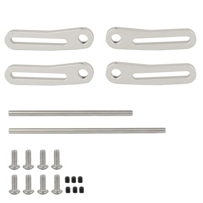 Metal Front Rear Modular Bumper Bull Bars for 1/10 RC Crawler Chassis LCG TRX4 TRX6 SCX10 Capra Dodge Power Wagon Upgrade Parts (Silver) - color: Silver
