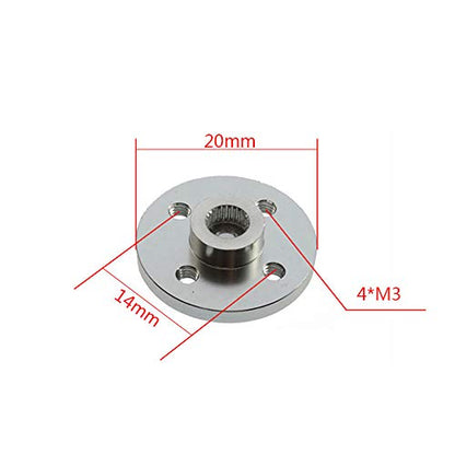 ZYAMY 5Set Universal Servo Horn Aluminum Alloy 25T Standard Silvery Servo Disc for Robot Mechanical Claw Rc Car Helicopter Mg945 Mg995 Mg996