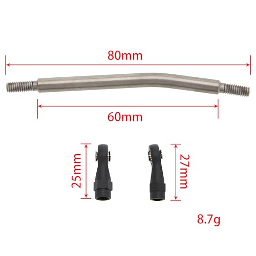 MEUS RACING 1/10 Links Titanium Chassis Links Kit for Traxxas TRX4 Axial SCX10 Tamiya CCO1 Redcat Gen8 1/10 RC Crawler (80mm)