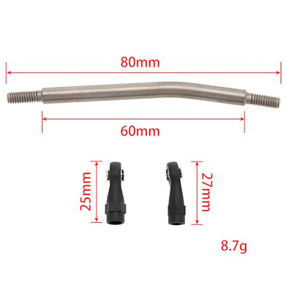 MEUS RACING 1/10 Links Titanium Chassis Links Kit for Traxxas TRX4 Axial SCX10 Tamiya CCO1 Redcat Gen8 1/10 RC Crawler (80mm)