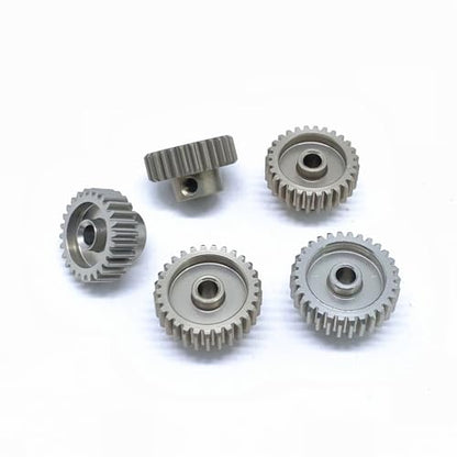 KingVal Replacement 5PCS 48DP 3.175mm 26T 27T 28T 29T 30T Aluminium Pinion Motor Gear Combo Compatible with 1/10 RC Car Brushed Brushless Motor - size: 26-30T