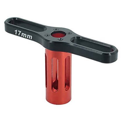 DEVMO 17mm HEX Nuts Installation Tools Sleeve for HSP RC 1/8 Buggy Car Tires Tyre Wheel Rim (Red)