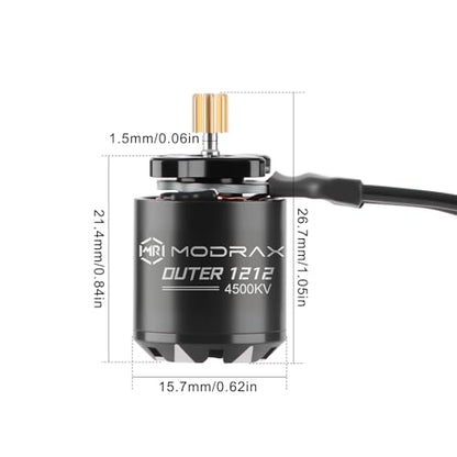 1212 4500KV Outrunner Brushless Motor with 11T Pinion Gear for SCX30 | Fits 2S Batteries, Efficient Cooling, Works with 25A–40A brushless ESC (Except for Stock SCX30 ESC & Receiver)